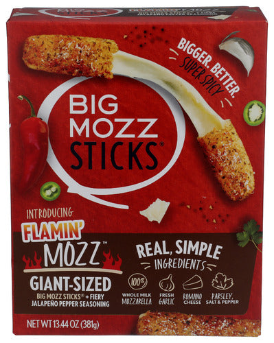 BIG MOZZ MOZZARELLA STCK BG SPCY - 13.44 OZ