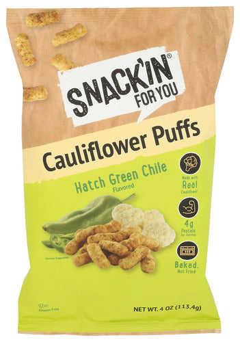SNACKIN FOR YOU PUFFS CLFLWR GREEN CHILI - 4 OZ