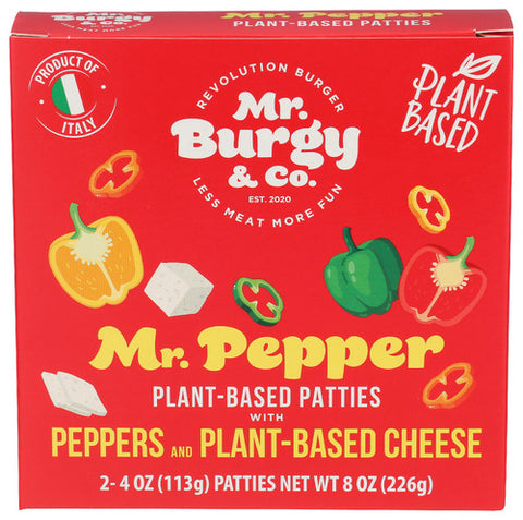 MR BURGY AND CO PATTIES PEPPER PLANT BSD - 8 OZ