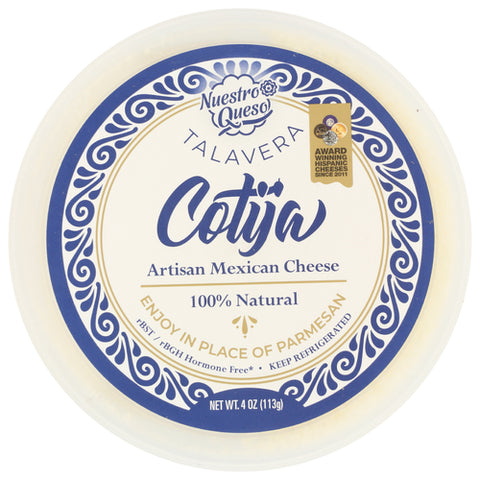 Nuestro Queso Talavera Cheese Cotija Grated, 4 OZ.