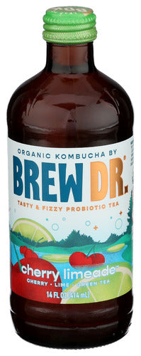 BREW DR KOMBUCHA KOMBUCHA CHERRY LIMEADE - 14 FO