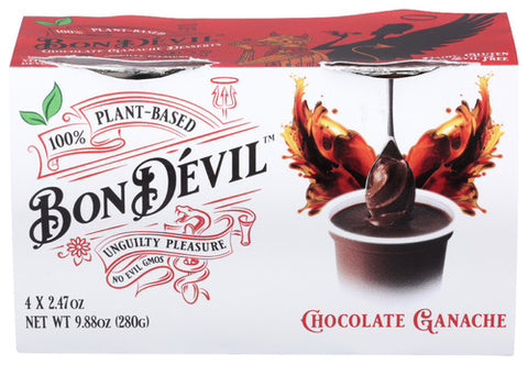 BON DEVIL GANACHE CHOC POTS 4PK - 9.88 OZ