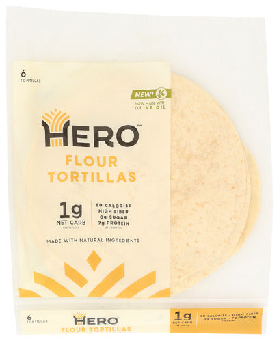 HERO BREAD TORTILLAS 8IN 6PC - 9.3 OZ