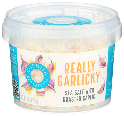Cornish Sea Salt 
Sea Salt Really Garlicky, 1.9 OZ.