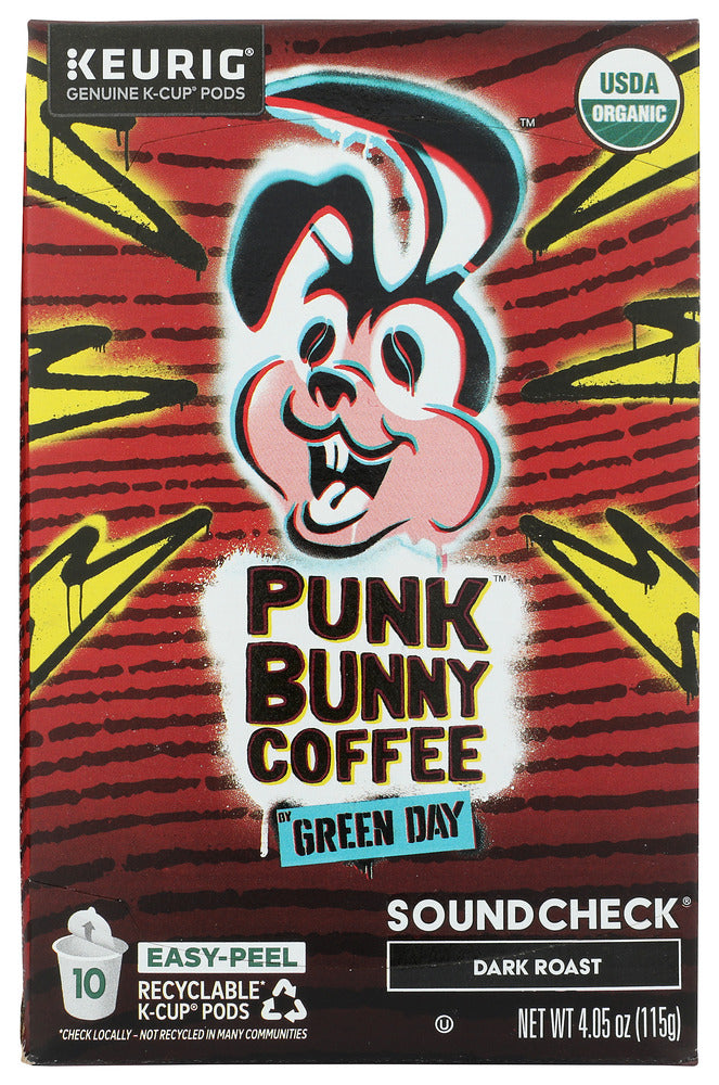 PUNK BUNNY COFFEE COFFEE KCUP SND CHCK DRK - 10 EA