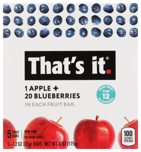 THATS IT BAR APPLE BLUEBERRY 5CT - 6 OZ