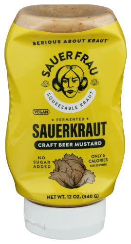 SAUER FRAU SAUERKRAUT MSTRD SQUEEZE - 12 OZ