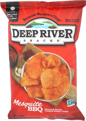Deep River 
Chips Kttl Mesquite Bbq, 5 OZ.