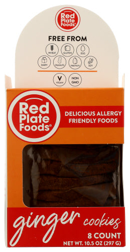 Red Plate Foods Cookie Ginger 8Ct, 10.5 OZ.