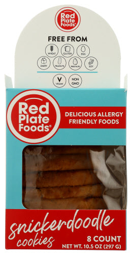 Red Plate Foods Cookies Snickerdoodle 8Ct, 10.5 OZ