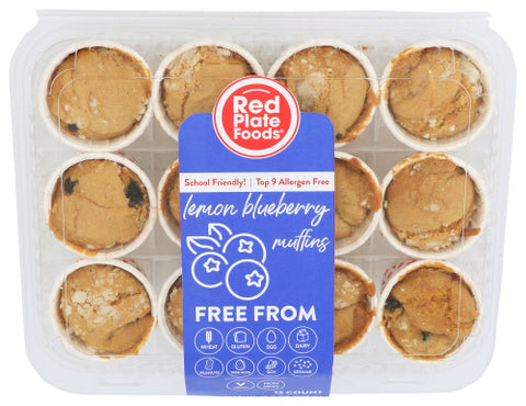 Red Plate Foods Muffins Lemon Bberry Mini, 10.9 OZ.