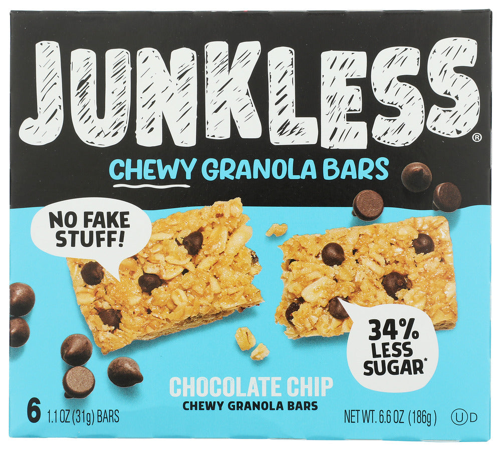 JUNKLESS BAR GRANOLA CHOC CHP CHWY - 6.6 OZ
