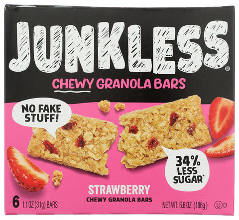 JUNKLESS BAR GRANOLA STRAWBERRIES - 6.6 OZ