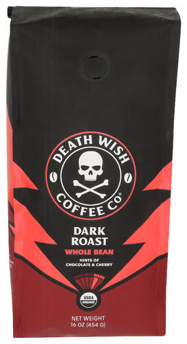 Death Wish Coffee 
Coffee Whl Bn 16Oz Bg, 1 LB