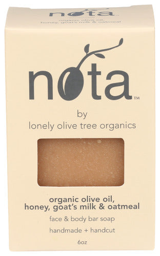 Nota Olive Oil Skincare Soap Br Goat Mlk Oatmeal, 6 OZ