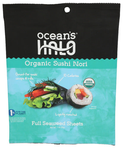 Oceans Halo Sushi Nori Full Sheets, 1 OZ.