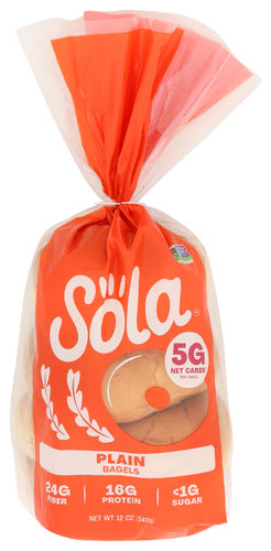 SOLA BAGELS PLAIN - 12 OZ
