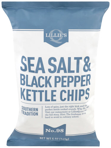 LILLIES Q CHIPS KTTLE SSALT & PPR - 5 OZ