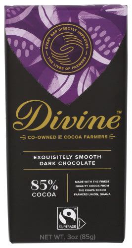 Divine Chocolate 
Choc Bar Dark 85, 3 OZ.
