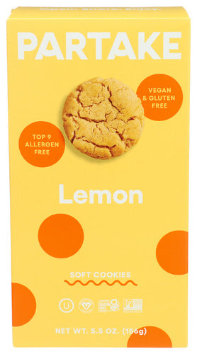 Partake Foods Cookies Soft Baked Lemon, 5.5 OZ.
