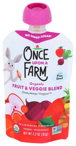Once Upon A Farm Veggie Ohmymega 7+ Mnths, 3.2 FO.