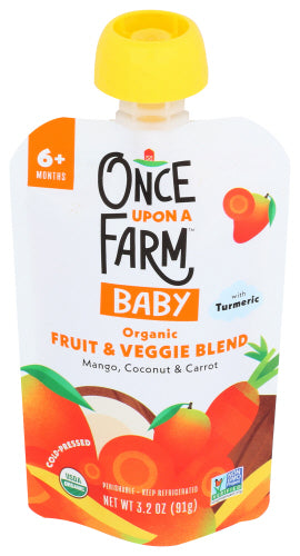 Once Upon A Farm Goldy Mango & 3 Coconuts, 3.2 FO.