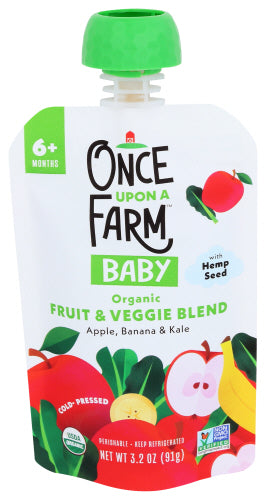Once Upon A Farm Food Baby Apple Kale 6M, 3.2 FO.