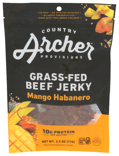 Country Archer 
Jerky Beef Mango Habanero, 2.5 OZ.