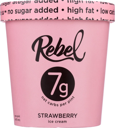 Rebel Ice Cream Strawberry, 1 PT.