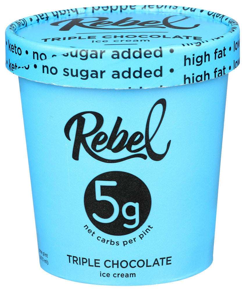 Rebel Ice Cream Trpl Chocolate, 1 PT.