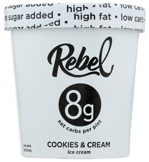 Rebel Ice Cream Cookies N Cream, 1 PT.