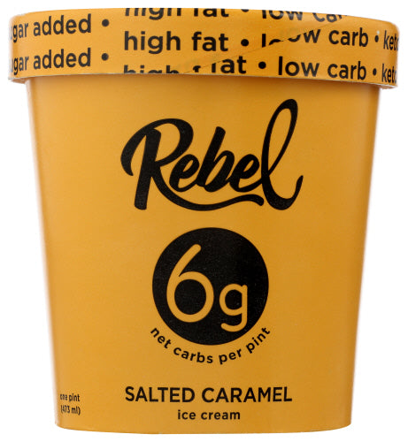 Rebel Ice Cream Salted Caramel, 1 PT.