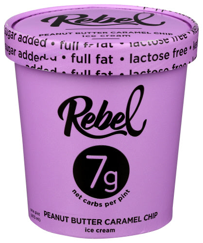 Rebel Ice Cream Pb Caramel Chip, 1 PT.