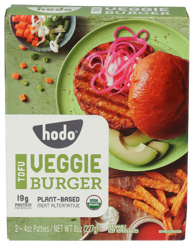 HODO TOFU VEGGIE BURGERS ORG - 8 OZ