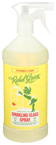 Rebel Green Cleanr Glass Spry Prmnt Lmn, 32 OZ.
