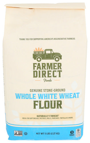 FARMER DIRECT FOODS FLOUR WHOLE WHITE WHEAT - 5 LB