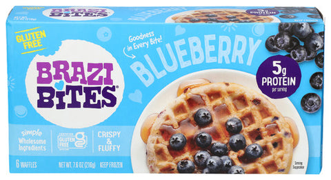 BRAZI BITES WAFFLES BLUEBERRY - 7.6 OZ