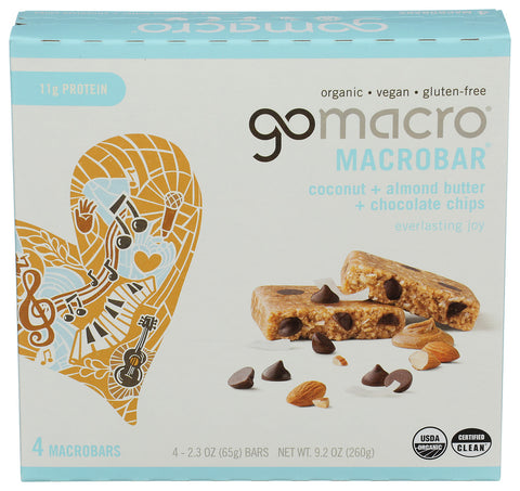 GOMACRO BAR CCNT ALMND BTR CH CHP - 9.2 OZ