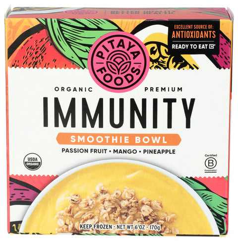 Pitaya Foods Bowl Smthie Orgnc Imunty, 6 OZ.