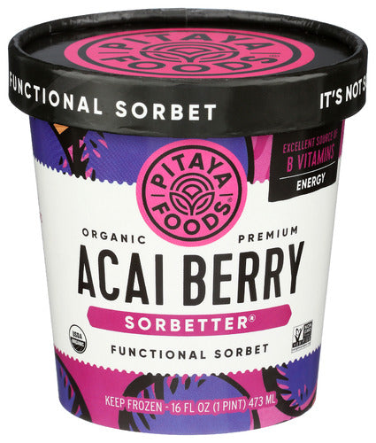 Pitaya Foods Sorbet Organic Acai Brry, 16 OZ.