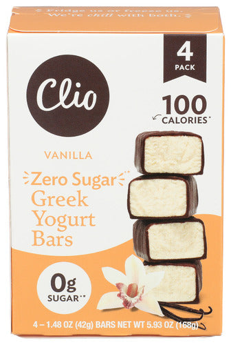 CLIO BARS YOGURT VANILLA - 5.93 OZ