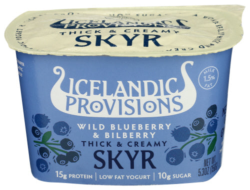 ICELANDIC PROVISIONS YOGURT BLUBRY BILBRY SKYR - 5.3 FO