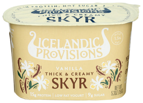 ICELANDIC PROVISIONS YOGURT VANILLA SKYR - 5.3 FO