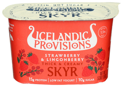 ICELANDIC PROVISIONS YOGURT STRWB LNGBRY SKYR - 5.3 FO