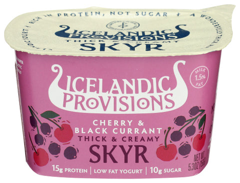 ICELANDIC PROVISIONS YOGURT CHRY BLK CRNT SKYR - 5.3 OZ