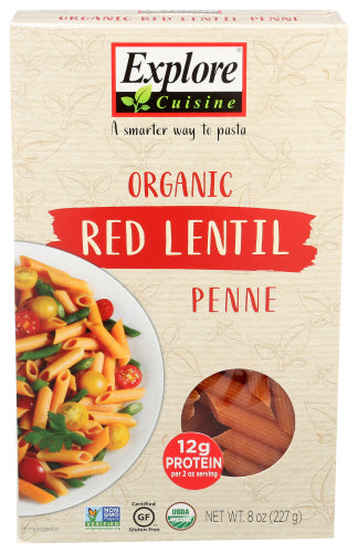 EXPLORE CUISINE PASTA RED LENTIL PENNE - 8 OZ