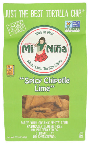MI NINA CHIPS TORTILLA SPCY CHPL LIM - 12 OZ