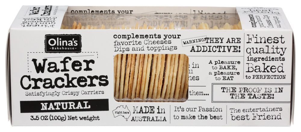 Olinas Bakehouse Cracker Wafer Natural, 3.5 OZ.