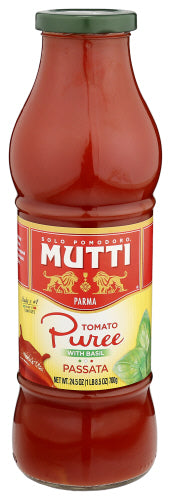 Mutti Tomato Puree Basil Passata, 24.5 OZ.