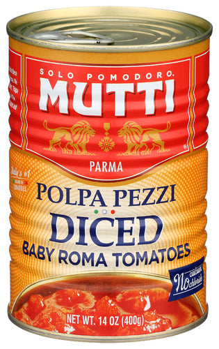 Mutti Tomato Diced Bby Roma, 14 OZ.
